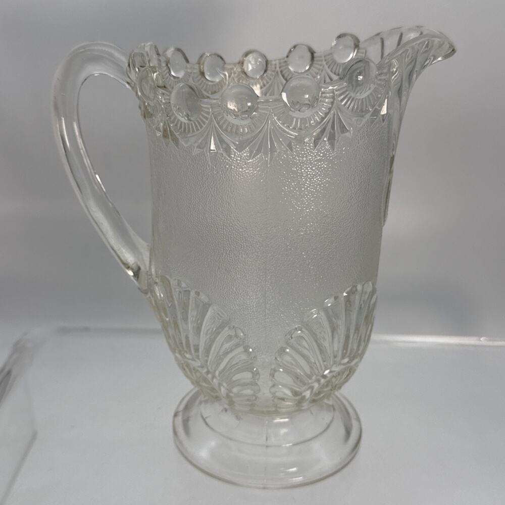 Antique Westmoreland Shell and Jewel (also known as Victor) pitcher. Art Deco ⬇️